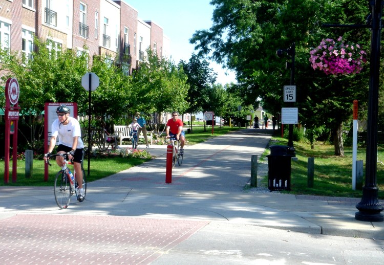 The popular Monon Trail runs through Carmel
