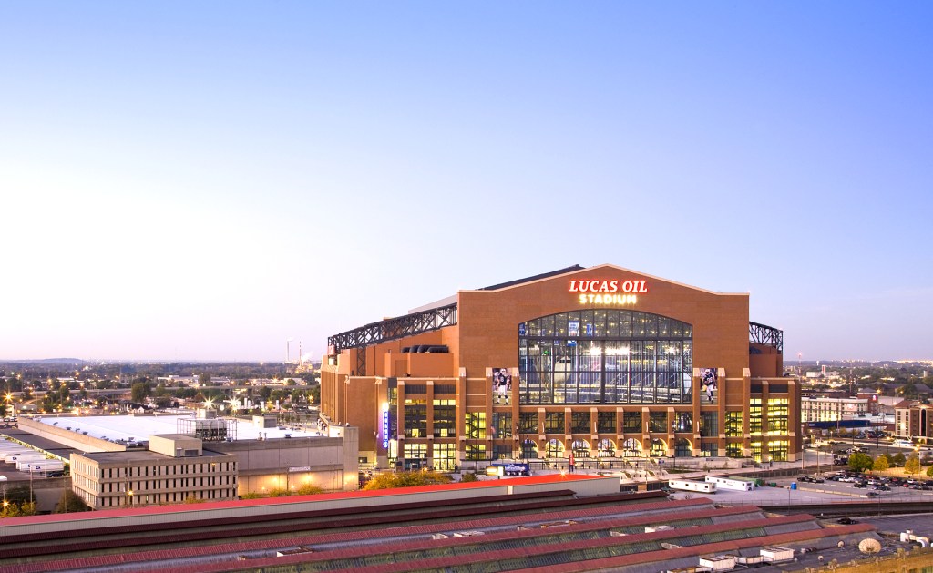 The Lucas Oil Stadium - the home of the Indianapolis Colts