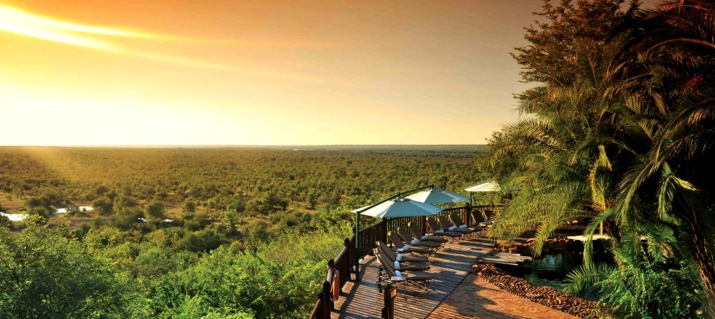 The view from the Victoria Falls Safari Lodge